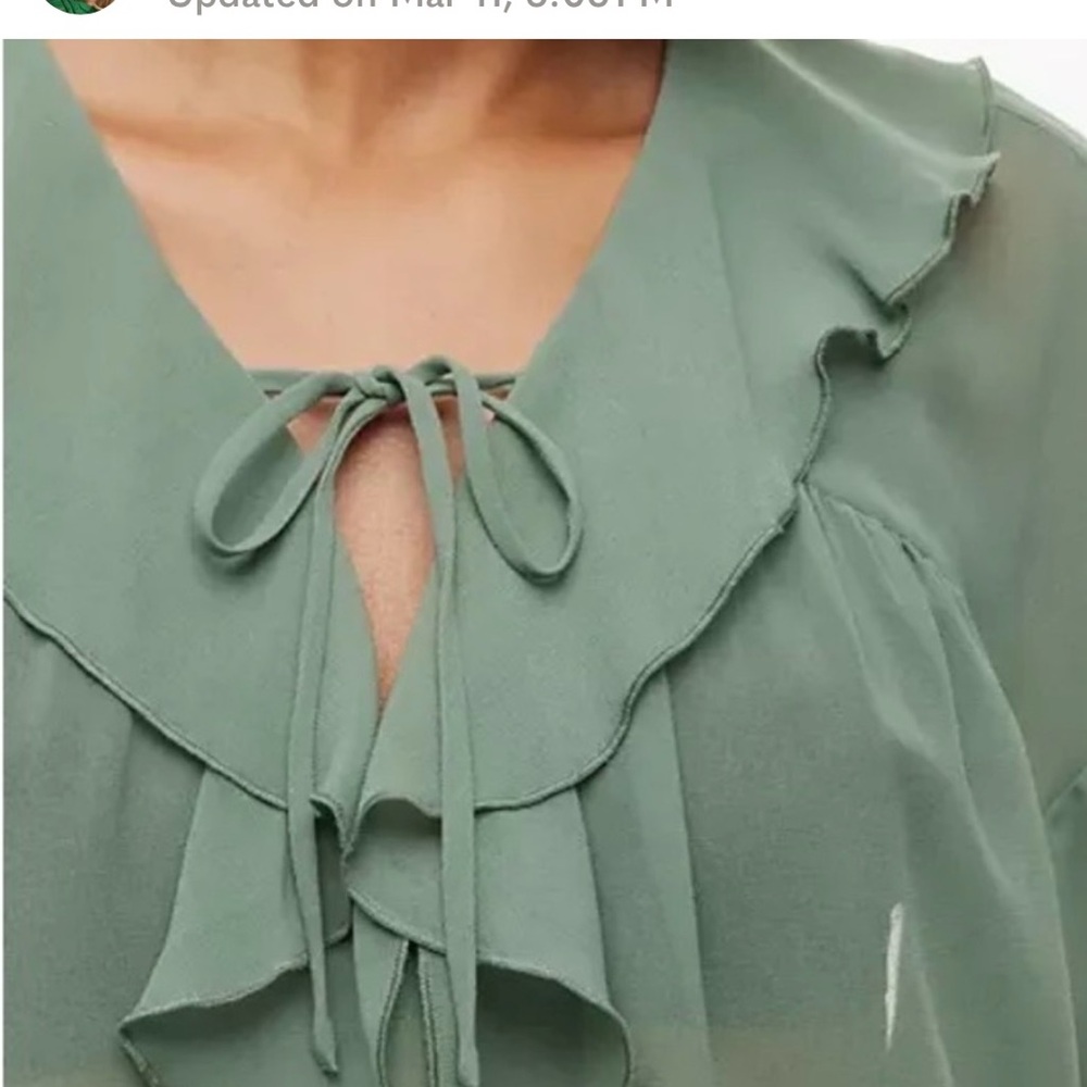 NEW Wilfred Ruffle Blouse, M - Picture 2 of 5